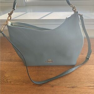 Coach Light Sage Green Leather Shoulder Bag